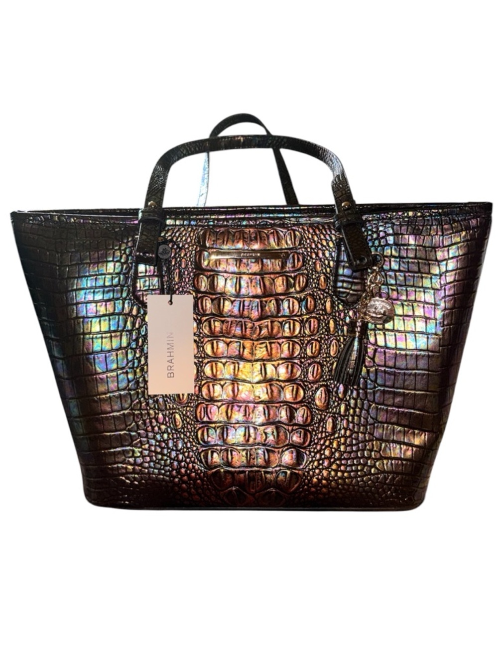 Brahmin Medium Asher Black Pearl Ombré
